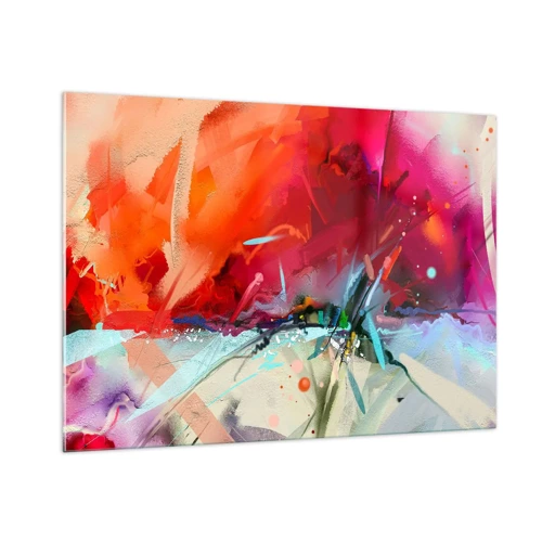 Quadro em vidro - Explosão de luzes e cores - 100x70 cm