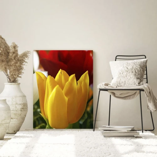 Quadro em vidro - Febre das tulipas - 50x70 cm