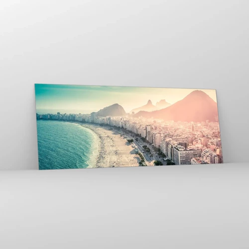 Quadro em vidro - Férias eternas no Rio - 100x40 cm