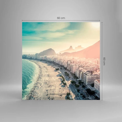 Quadro em vidro - Férias eternas no Rio - 60x60 cm