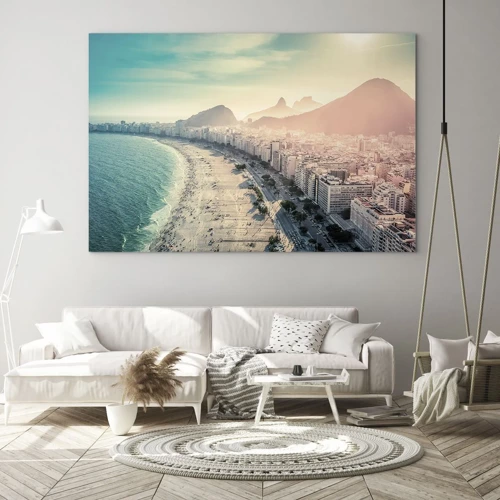 Quadro em vidro - Férias eternas no Rio - 70x50 cm