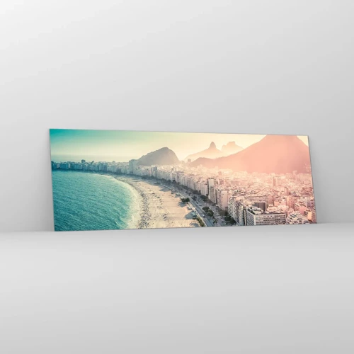 Quadro em vidro - Férias eternas no Rio - 90x30 cm