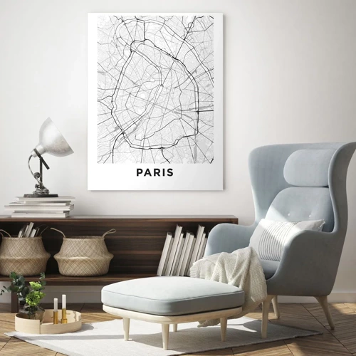 Quadro em vidro - Flor de Paris - 50x70 cm