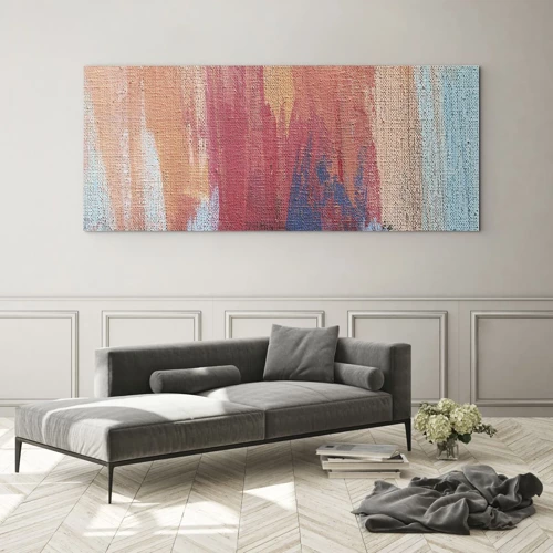 Quadro em vidro - Flutuar pelo arco-íris - 100x40 cm