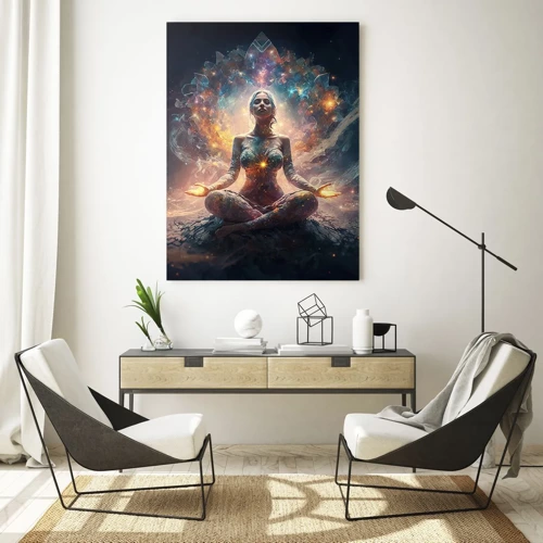 Quadro em vidro - Fluxo de boa energia - 50x70 cm