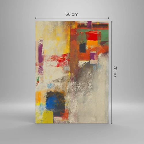 Quadro em vidro - Geometria das cores - 50x70 cm