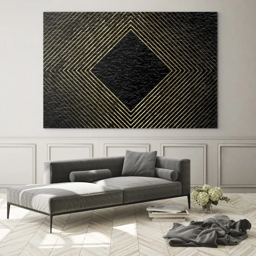 Quadro em vidro - Geometria em estilo glamoroso - 120x80 cm