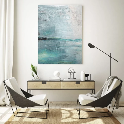 Quadro em vidro - Horizontalmente em azul - 70x100 cm