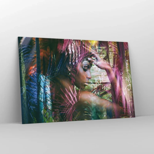 Quadro em vidro - Mãe Natureza na selva - 120x80 cm