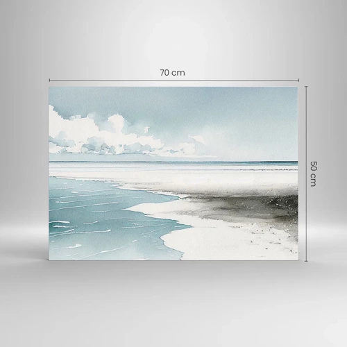 Quadro em vidro - Maré suave - 70x50 cm