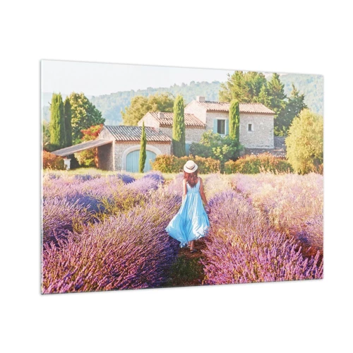 Quadro em vidro - Menina Lavanda - 100x70 cm