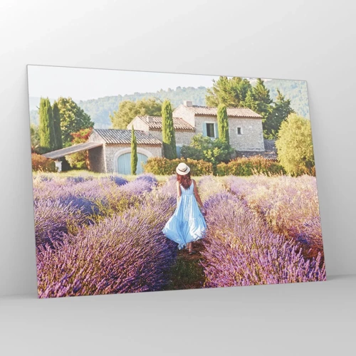 Quadro em vidro - Menina Lavanda - 100x70 cm