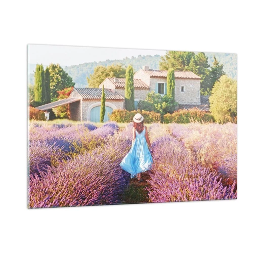 Quadro em vidro - Menina Lavanda - 120x80 cm