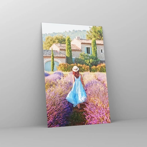 Quadro em vidro - Menina Lavanda - 80x120 cm