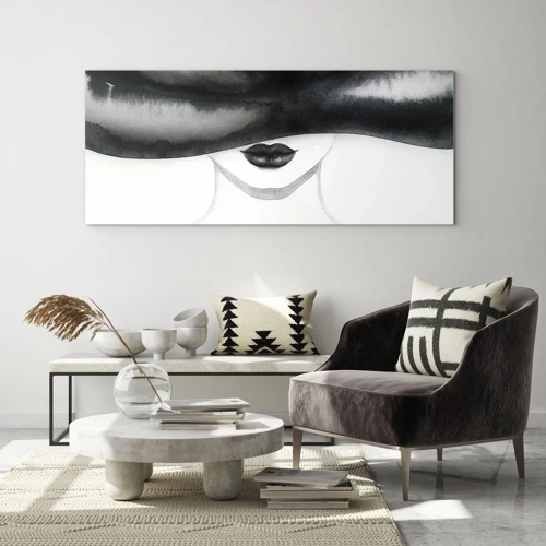 Quadro em vidro - Mistério sensual - 100x40 cm