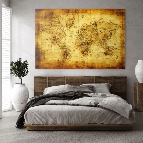 Quadro em vidro - Mundo estranho - 70x50 cm