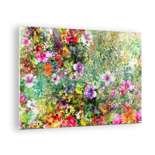 Quadro em vidro - Nas flores para a perdição - 70x50 cm