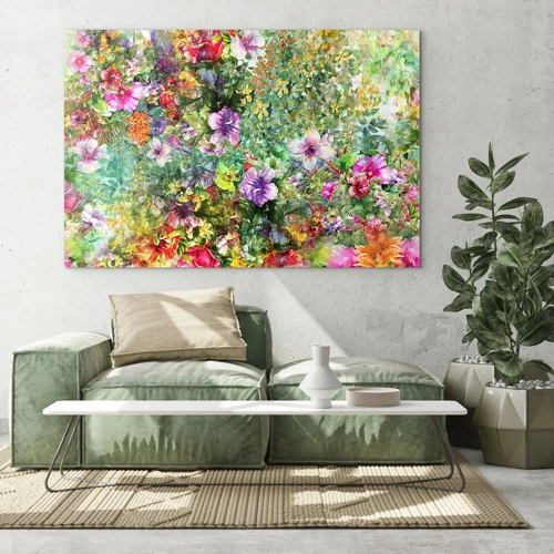 Quadro em vidro - Nas flores para a perdição - 70x50 cm