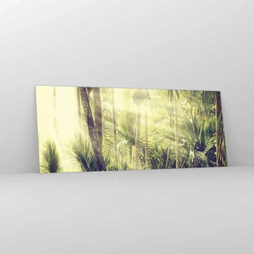 Quadro em vidro - No calor verde - 100x40 cm