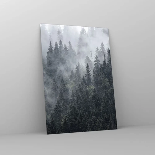 Quadro em vidro - O amanhecer da floresta - 50x70 cm