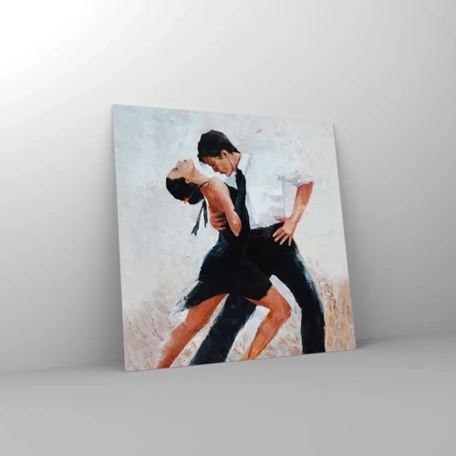 Quadro em vidro - O tango dos meus sonhos  - 50x50 cm