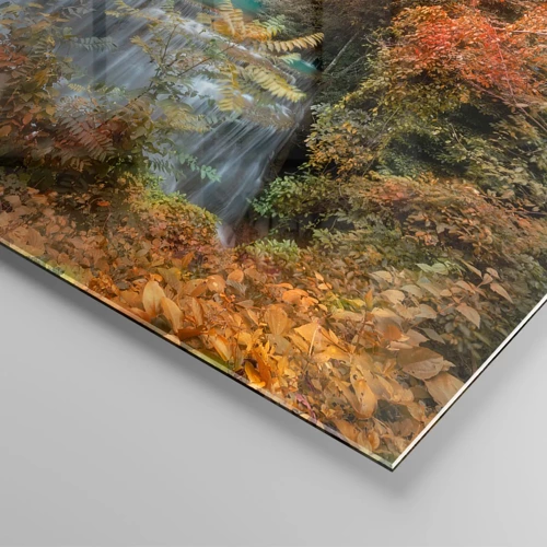 Quadro em vidro - O tesouro escondido da floresta - 50x50 cm