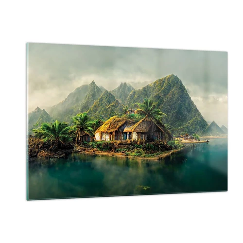 Quadro em vidro - Paraíso Tropical - 120x80 cm