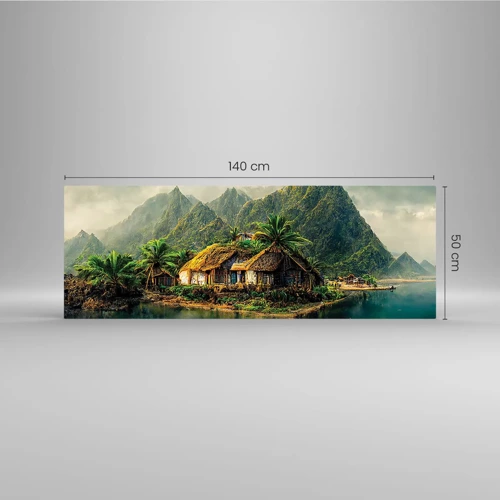 Quadro em vidro - Paraíso Tropical - 140x50 cm