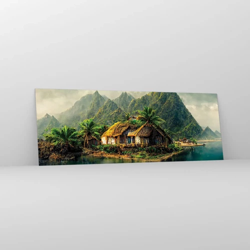 Quadro em vidro - Paraíso Tropical - 140x50 cm