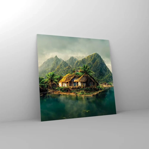 Quadro em vidro - Paraíso Tropical - 60x60 cm