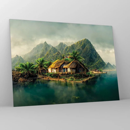 Quadro em vidro - Paraíso Tropical - 70x50 cm