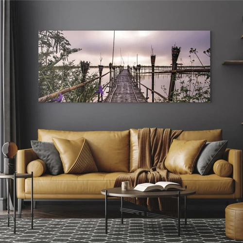 Quadro em vidro - Paz e tranquilidade da Ásia - 100x40 cm