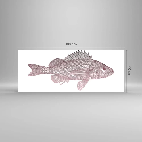 Quadro em vidro - Peixe de olhos grandes - 100x40 cm