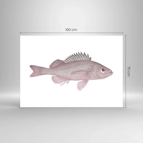 Quadro em vidro - Peixe de olhos grandes - 100x70 cm