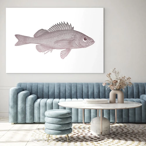 Quadro em vidro - Peixe de olhos grandes - 70x50 cm