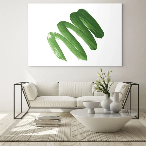 Quadro em vidro - Piada verde - 70x50 cm