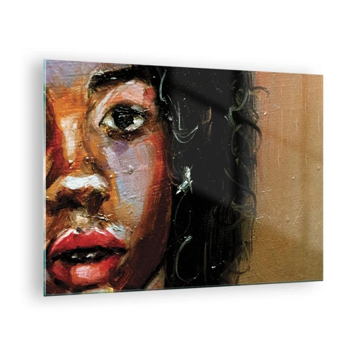 Quadro em vidro - Preto e brilho - 70x50 cm