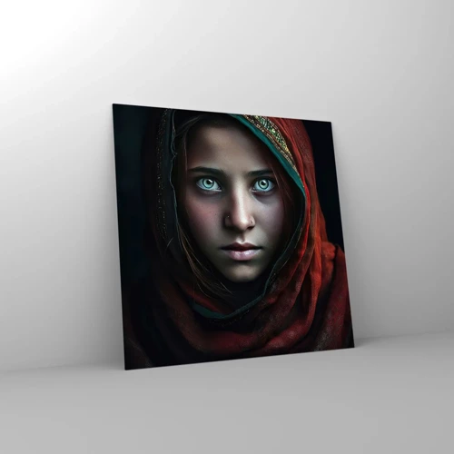 Quadro em vidro - Princesa oriental - 60x60 cm