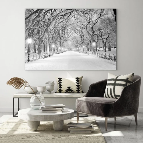 Quadro em vidro - Quatro estações - inverno - 100x70 cm