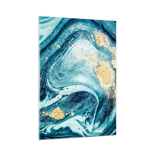 Quadro em vidro - Redemoinho azul - 50x70 cm