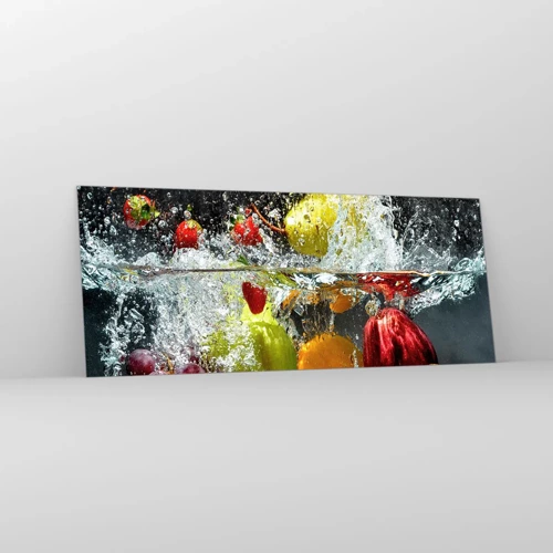 Quadro em vidro - Refresco de frutas - 100x40 cm