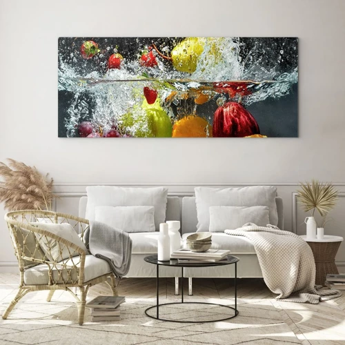 Quadro em vidro - Refresco de frutas - 100x40 cm