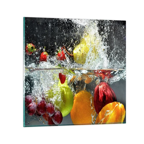 Quadro em vidro - Refresco de frutas - 30x30 cm