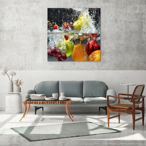 Quadro em vidro - Refresco de frutas - 30x30 cm