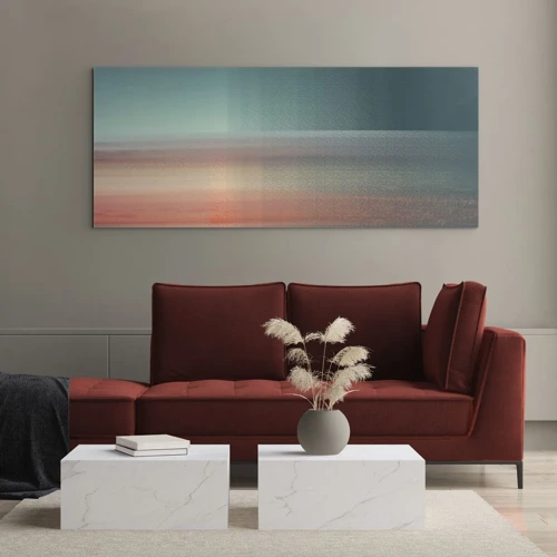 Quadro em vidro - Resumo: ondas de luz - 160x50 cm