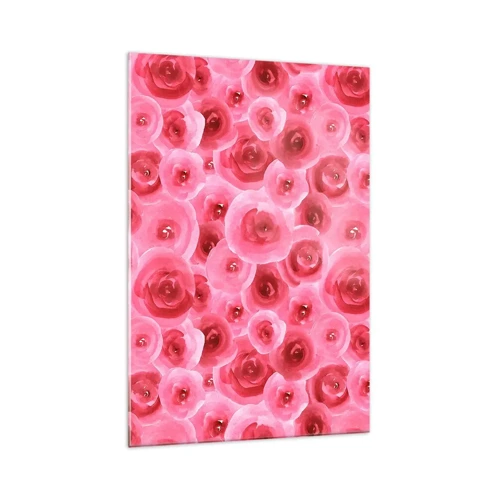 Quadro em vidro - Rosas acima e abaixo - 70x100 cm