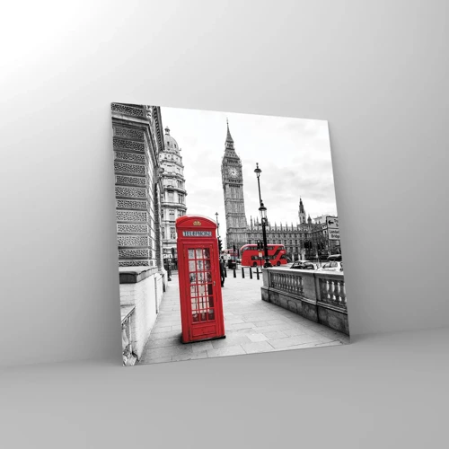 Quadro em vidro - Sem dúvida, Londres - 50x50 cm