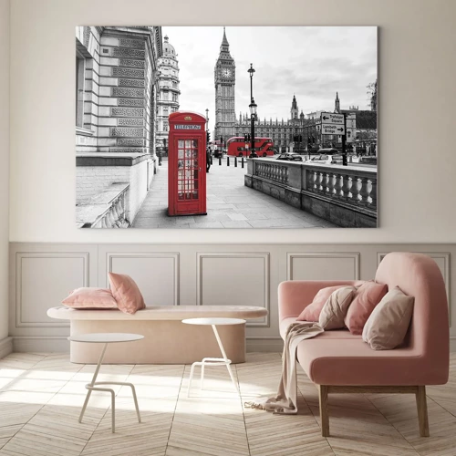 Quadro em vidro - Sem dúvida, Londres - 70x50 cm