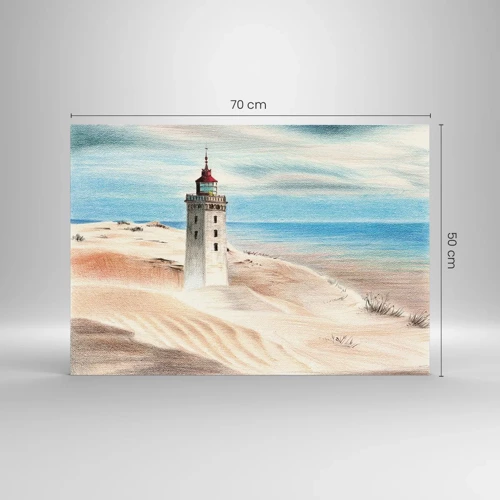 Quadro em vidro - Sempre a olhar para o mar - 70x50 cm