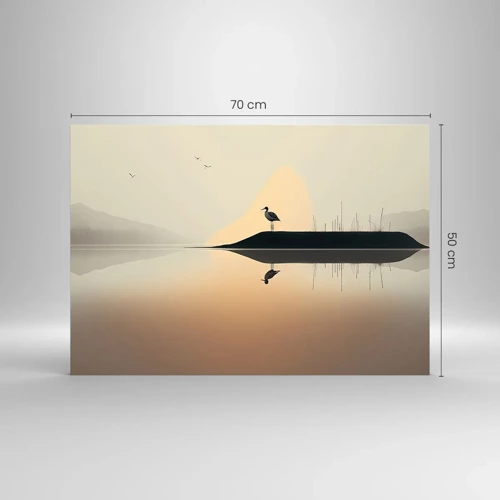 Quadro em vidro - Senhor no lago - 70x50 cm